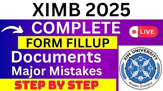 XIMB 2025 Application Form  XIMB Registration 2025 How To Fill XIMB 2025 Application Form [upl. by Anerdna]