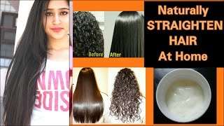 HAIR STRAIGHTENING at HOME PERMANENT amp NO CHEMICALSEASY HAIR STRAIGHTENING CREAM [upl. by Stutzman]