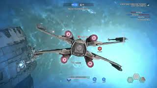 Starfighter Assault Gameplay  DQar Resistance Star Wars Battlefront II [upl. by Nahum312]