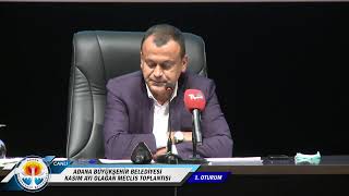 CANLI  Adana Büyükşehir Belediyesi Kasım Ayı Olağan Meclis Toplantısı 1Oturum [upl. by Eirrak]