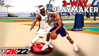 NEW TWO WAY PLAYMAKER BUILD is a MENACE on NBA 2K22 [upl. by Anavoig]