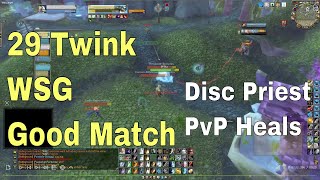 Disc Priest PvP WSG Good Match Wiltz Level 29 now 39 Twink Rogue  Classic WoW [upl. by Derzon]