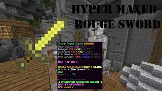 I HYPERMAXED THE ROUGE SWORD IN HYPIXEL SKYBLOCK [upl. by Ecydnac]