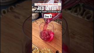 Red Detox Water For Healthy amp Glowing Skin✨ shorts healthydrink detoxwater antioxidantwater diy [upl. by Joachima]