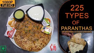 225 Variety Of Paranthas At Delhi Parantha Company [upl. by Leund547]