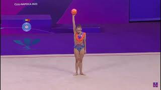 Boryana Kaleyn BUL Ball Qualification Rhythmic Gymnastics World Challenge Cup ClujNapoca 2023 [upl. by Nosde517]