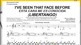 I’VE SEEN THAT FACE BEFORE LIBERTANGOGrace Jones bachatango Playback Partitions Do Sib Mib [upl. by Maril]