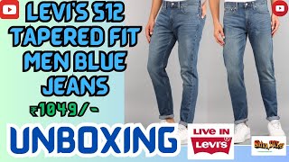 LEVIS 512 Tapered Fit Men Blue Jeans👖 Levis Jeans Purchased At ₹1049 unboxing flipkart [upl. by Nylarak]