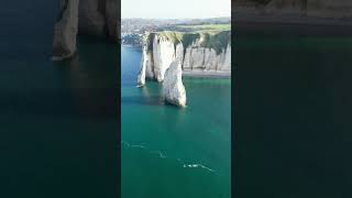 Étretat’s Coastal Beauty in 4K A MustSee Drone Short 🌊 [upl. by Nakasuji]