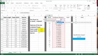 kNN Machine Learning Algorithm  Excel [upl. by Ennayar162]