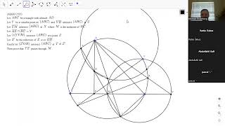 LIVESTREAM GEO 108B An Unusual Concurrency from the AoPS Quarantine Geometry Olympiad [upl. by Schmitt]