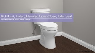 Installation – KOHLER Hyten Elevated QuietClose Toilet Seat [upl. by Roby]