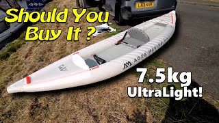 Aqua Marina Halve Ultralight Inflatable Kayak  First Outing Review [upl. by Ayik]