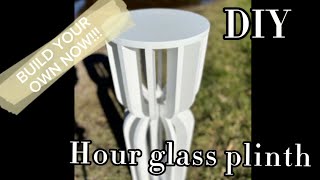 HOW I BUILT THIS HOUR GLASS PLINTH  using basic tools [upl. by Aerdnua]