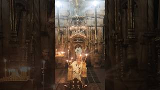 Bishop Aristarchos blessing the faithful at the Holy Sepulcher in Jerusalem [upl. by Rehposirhc]