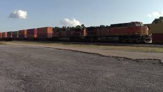 NS 4518 BNSF Friday In Crewe VA [upl. by Aitra454]