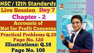 Not for Profit Concerns  Practical Problems Q10  Page No 120  Chapter 2  Class 12  Day 7 [upl. by Nafets]