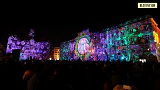 Fête des Lumières Lyon 2021  Place des Terreaux  8 Décembre 2021 [upl. by Arel]