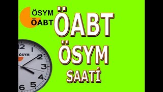 REKLAMSIZ ÖABT ÖSYM SAATİ 150 DAKİKA Mİ kpss yks tyt ales dgs ösym saati ösymsaati [upl. by Renae364]