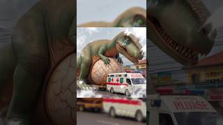 A pregnant dinosaur gives birth to a hospital shorts pregnancy dinosaur funny animals comedy [upl. by Guntar]