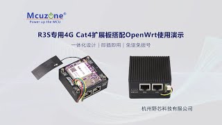 R3S在OpenWrt下的4G模块联网演示 using the 4G module in OpenWRT on R3S speed test demo [upl. by Ahseined52]