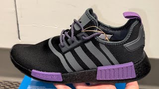 Adidas NMD R1 Black Purple Shoes [upl. by Gylys]