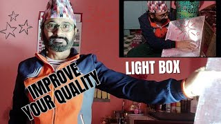 HOW TO MAKE LIGHT BOX  IMPROVE YOUR VIDEO QUALITY [upl. by Dnomzed507]