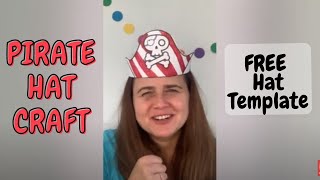 Pirate hat Craft Free Template [upl. by Linet]