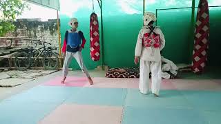 icsf ngo training centre Taekwondo fight practice 2 [upl. by Yeltneb]