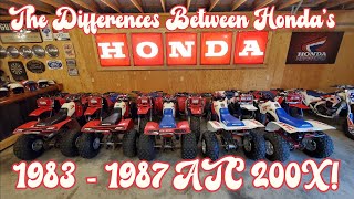 The Differences Between The 1983  1987 Honda ATC 200X Three Wheeler [upl. by Wollis52]