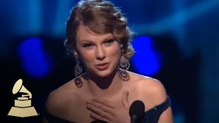 Taylor Swift accepting the GRAMMY for Best Country Album at the 52nd GRAMMY Awards  GRAMMYs [upl. by Nirehtac]