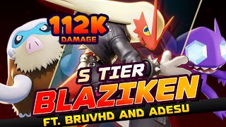 This is why BLAZIKEN is S Tier in Competitive  Ft BruvHD amp adesu23  Pokemon UNITE [upl. by Alegnave634]