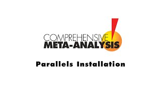 Installing Comprehensive MetaAnalysis on a Mac with Parallels [upl. by Nesnej]