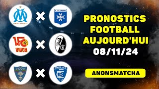 Pronostics et paris sur le foot aujourdhui Marseille  Auxerre Lecce Empoli Union Berlin Freiburg [upl. by Enitsirhk928]