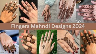 stylish fingers mehndi designs 2024  fingers henna designs viral trending mehndi henna art [upl. by Alledi]