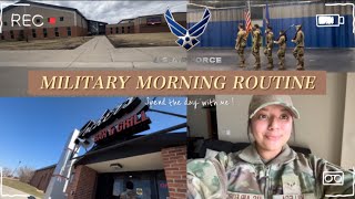 DAY IN THE LIFE AIR FORCE EDITION ⋆｡˚ ✈︎ GRWM BUN TUTORIAL GYM [upl. by Nole]