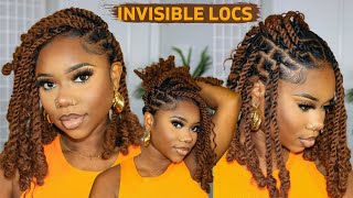 INVISIBLE LOCS TUTORIAL  EASY METHOD  PROTECTIVE STYLE  CHEV B [upl. by Manon]