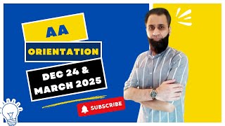 ACCA  AA Orientation For Dec 24 amp March 2025 [upl. by Proud207]