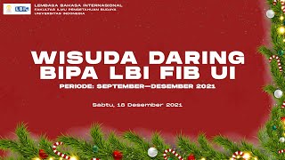 Wisuda BIPA LBI FIB UI periode September–Desember 2021 [upl. by Kurtzman]