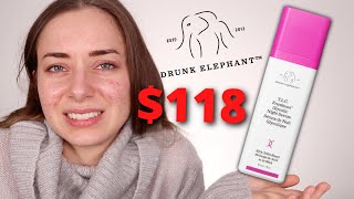 Drunk Elephant TLC Framboos Glycolic Resurfacing Night Serum Review [upl. by Sidras]