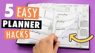 5 DIY PLANNER IDEAS  How to Organize Decorate amp Customize Your Planner [upl. by Gothar568]