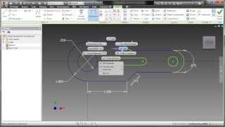 Autodesk Inventor 2014 Tutorial  Creating Dimensional Constraints [upl. by Wojcik799]