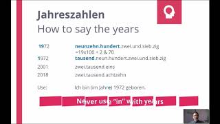 German Live Class How to say 1972 and other years in German [upl. by Aenahs157]