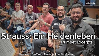 Strauss Ein Heldenleben  Trumpet excerpts  Orquestra Sinfônica Municipal de São Paulo [upl. by Mcintosh]