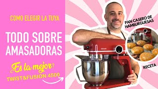 🧁TODO sobre AMASADORAS  a prueba la TWISTampFUSION 4500 de CECOTEC  🍔 Pan de hamburguesas casero [upl. by Mariana]