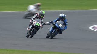 Fenati and Ajo clash in Moto3 warmup [upl. by Daryle]