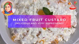 Mixed Fruit Custard  Very yummy and refreshing খুব সহজ ও অল্প উপকরন দিয়ে। কোরবানি ঈদ এর Dessert [upl. by Mariko]