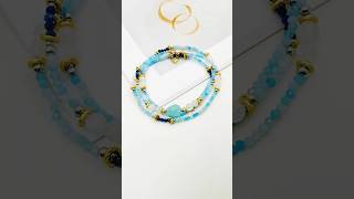 I declare Aquamarine is the color of the beautiful sky bracelet jewelrydesign healingcrystal [upl. by Gavini]