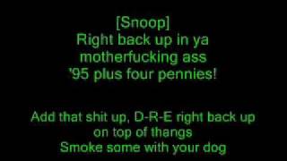 Dr Dre feat Snoop Dogg  Still Dre Lyrics [upl. by Shoifet289]