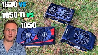 GTX 1630 Vs 1050 Ti Vs 1050  Some Surprising Results [upl. by Santini]